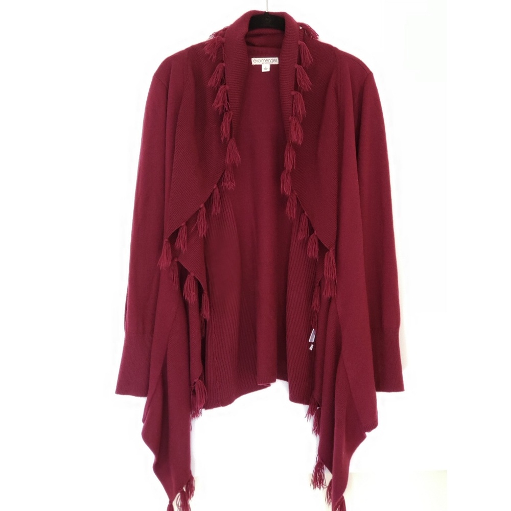 Eva Mendes Tassel Cardigan Sweater Sz S